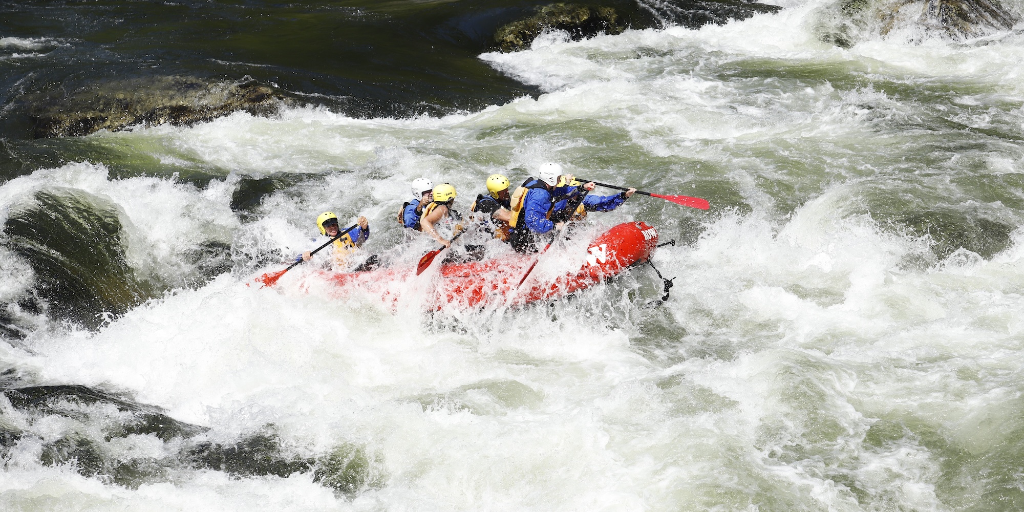 A group of paddlers on the Lochsa river.